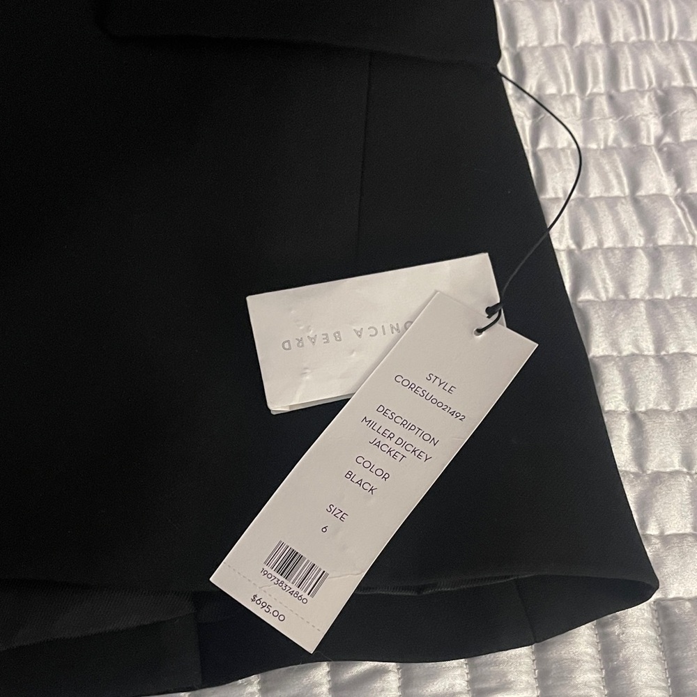 Veronica Beard Elegant Black Blazer with Shiny Silver Accents - Picture 13 of 14